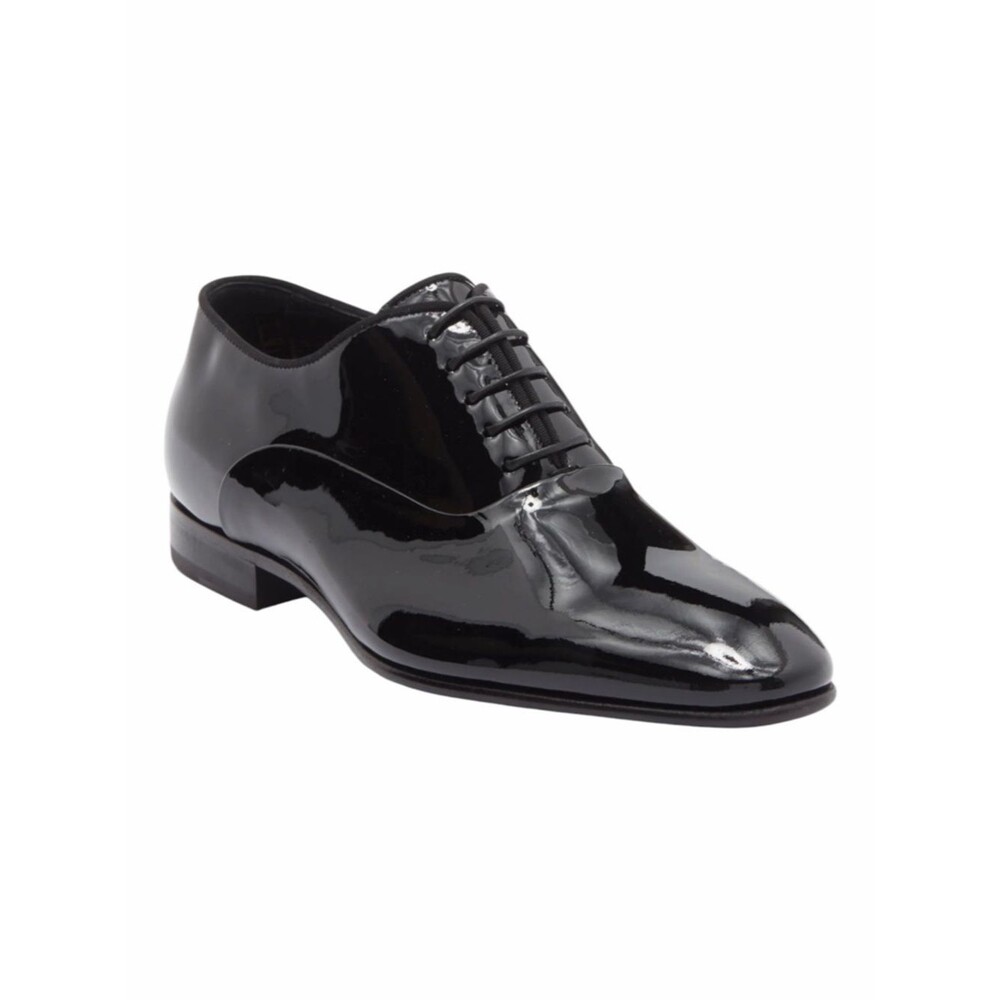 Boss Hugo Boss Men’s Black Patent Leather Dress Oxfords Size 10